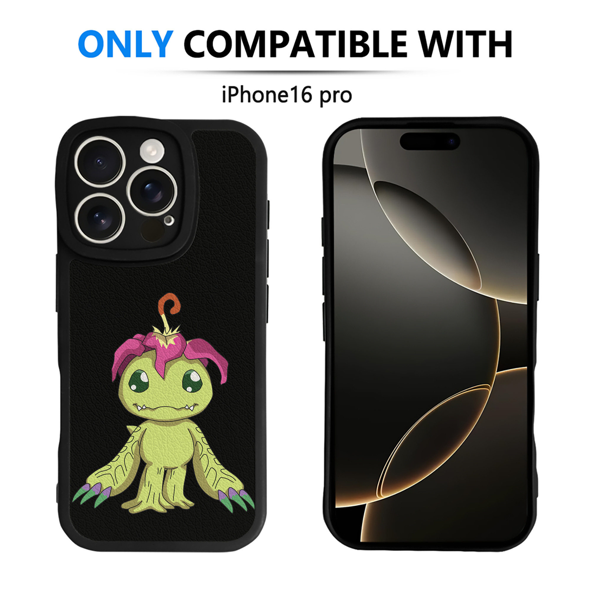 （画像用） Digimon デジタルモンスター/デジモン 【iPhone 16シリーズ対応】シリコンスマホケース（レザー調） 材質：シリコン